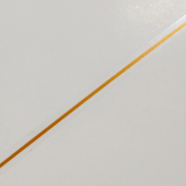 5000m*2.5mm Hot sale classic gold line packing security self adhesive easy tear proof tape