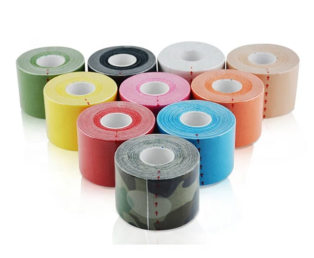 Kinesiology Tape With Different Colors In Rolls or  Pre-cut Sports Tape Athletic Tape