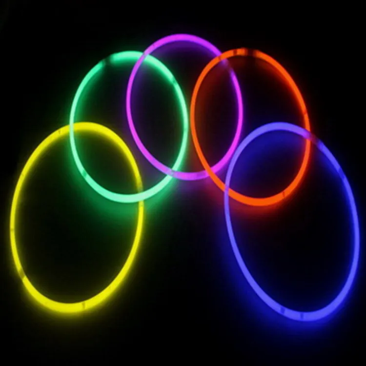 Multi color 22 inch glow stick necklace halloween wedding decorations tri-color glow necklace