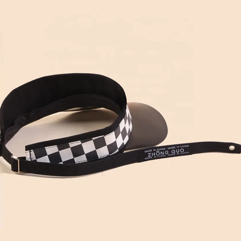 custom quality logo summer headwear transparent PVC plastic sun visor cap hat cap with transparent visor