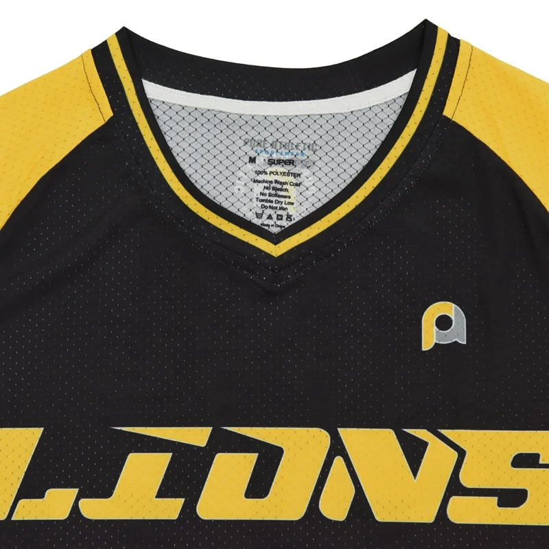 Pure 2024 wholesale black yellow soccer jersey custom design make with sublimation printing for men women kids