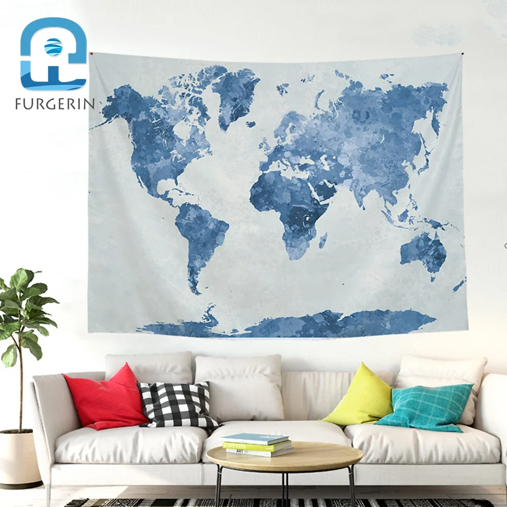 World Map Wall Tapestry Hanging Blanket Wall Cloth Dorm Decor Decoration Tapestry Wall Art Paintings Tapestries For Bedroom