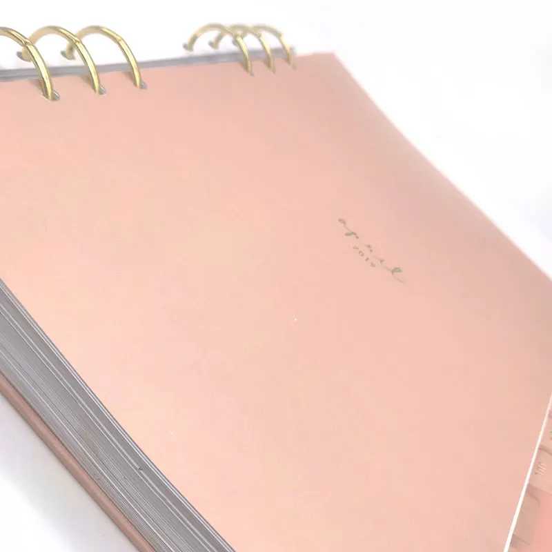 2021Custom Printing Paper Ring Binder Weekly Monthly Planner Organizer