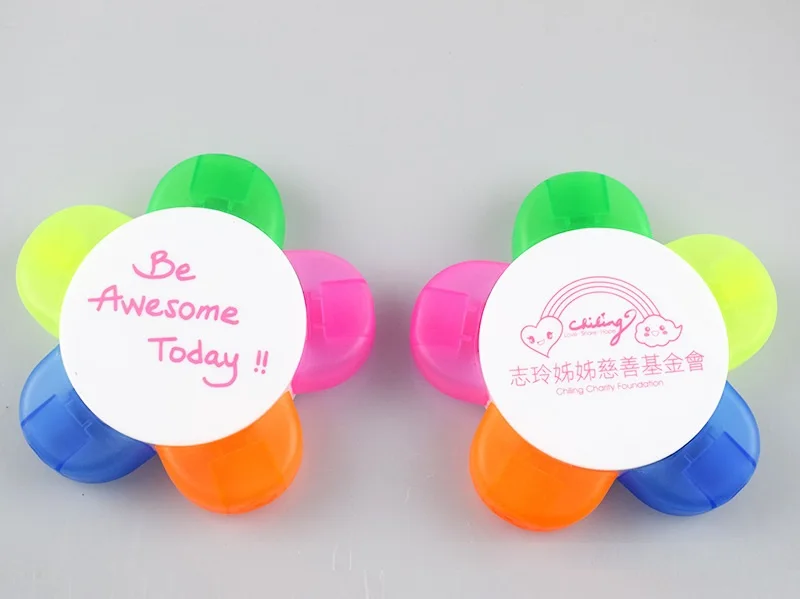 Цветные флуоресцентные ручки с логотипом на заказ, маркеры для выделения, цветные ручки