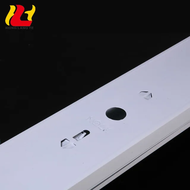 Indoor Decorated Office Linear 2Ft 3Ft 4Ft G13 Lampholder Iron Base LED T8 36W 2x18W 2X20W Double Fluorescent Tube Light Fitting