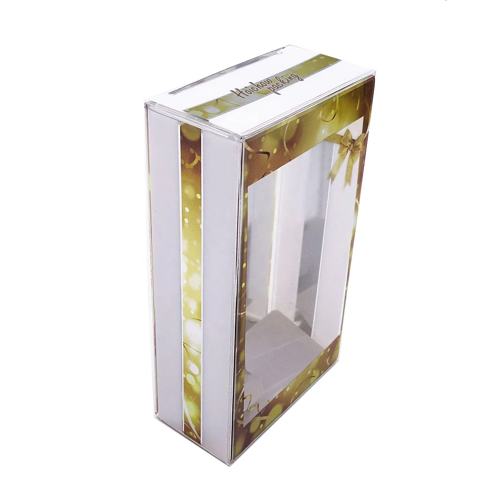 
PVC Clear Perfume Gift Fold Printed Small Clear Plastic Packaging Boxes 