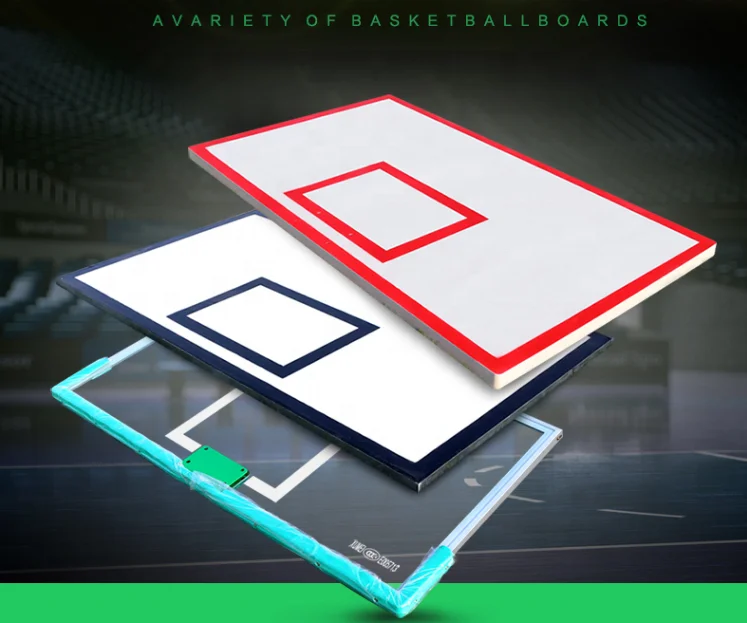 China made outdoor tempered glass basketball backboard with factory price
