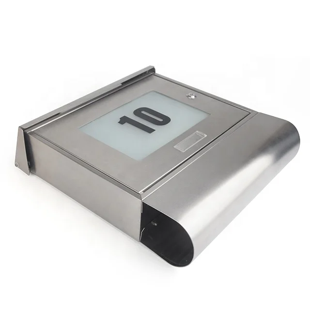 New energy custom wall mounted stainless steel big mail box waterproof durable letter box for houses