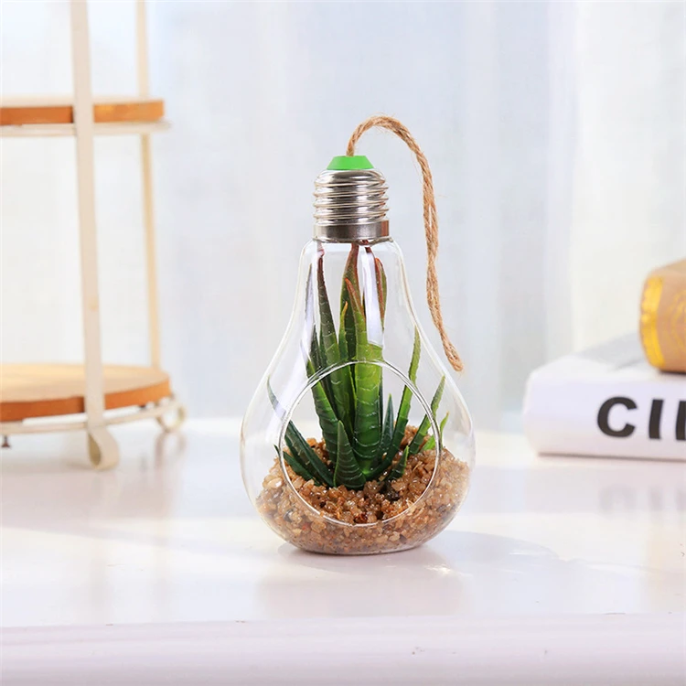  Лидер продаж комнатное украшение искусственные суккуленты растения в стеклянной лампе для подвешивания свадебное