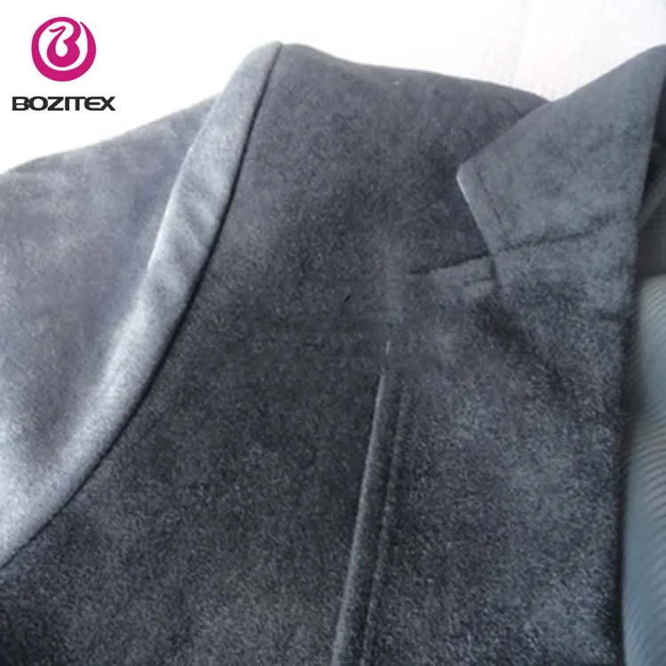 Поставка тканые 100% Полиэстер Эластичность замши ткань трикотажные упругой искусственной замши очки ткани куртка ткани
