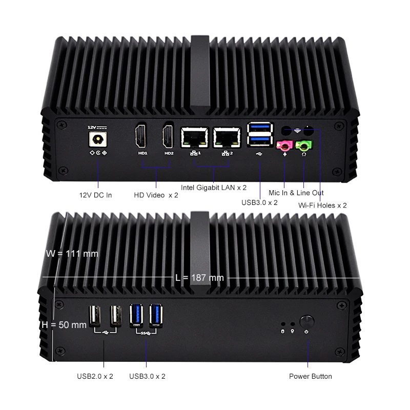 Fanless Placa Me Rtl8111G Firewall Motherboard Desktop Computer