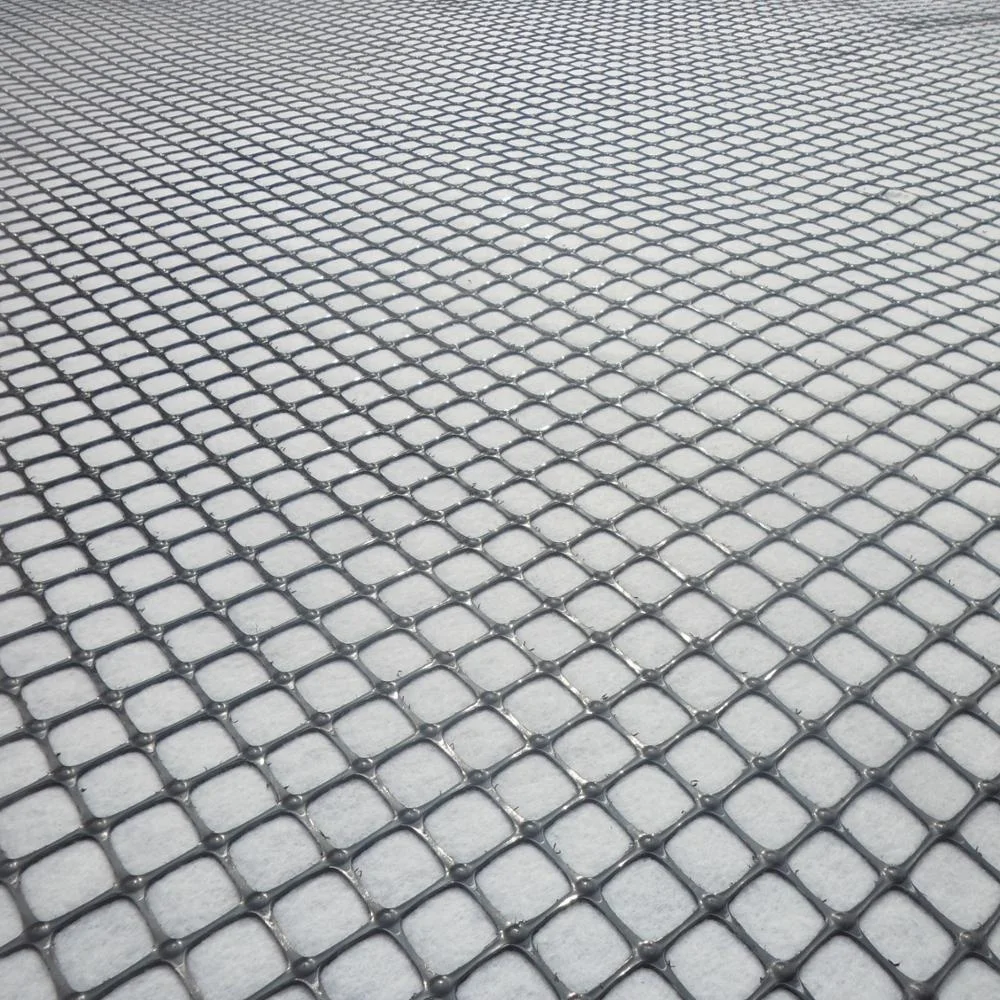 composite geogrid with geotextile used in road construction