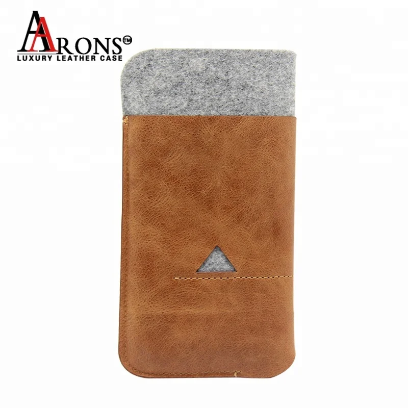 Премиум держатель для карт Универсальный Натуральная корова рукав телефон сумка кожа для iphone 6/7