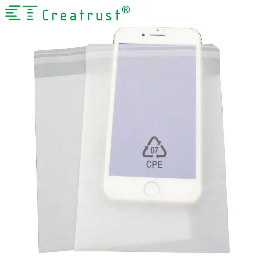 China CPE Slider Ziplock Packaging Bags Matte Zipper Bag For mobile phone