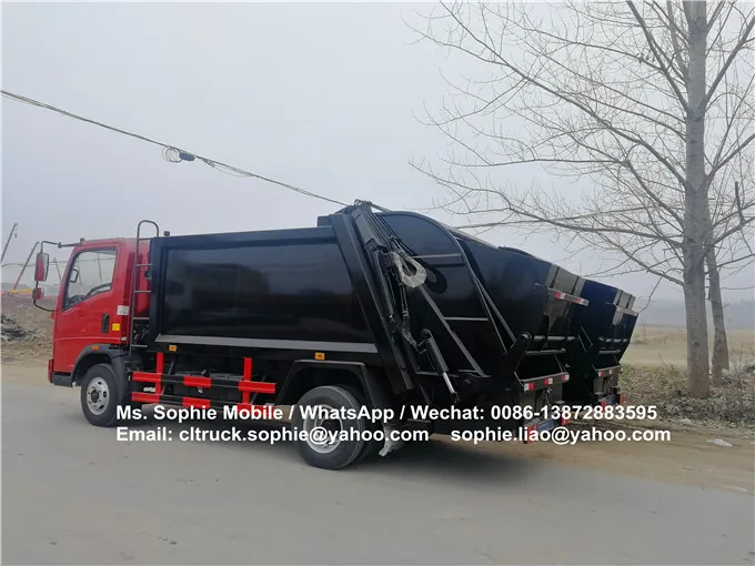 
Sinotruck Howo 4x2 mini Hydraulic Garbage Compactor Truck For City Sanitation Project 