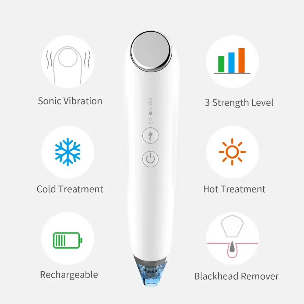 smart handheld portable anti aging beauty device skin care tool hot and cool blackhead remover suction supplier