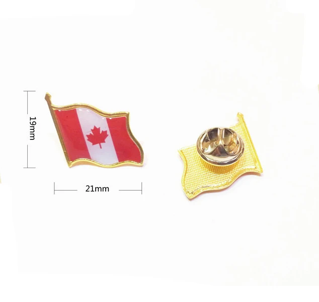 Wholesale printing Customized Germany Sweden Saudi Arab Germany Canada flag Metal Lapel Pin badge with Epoxy