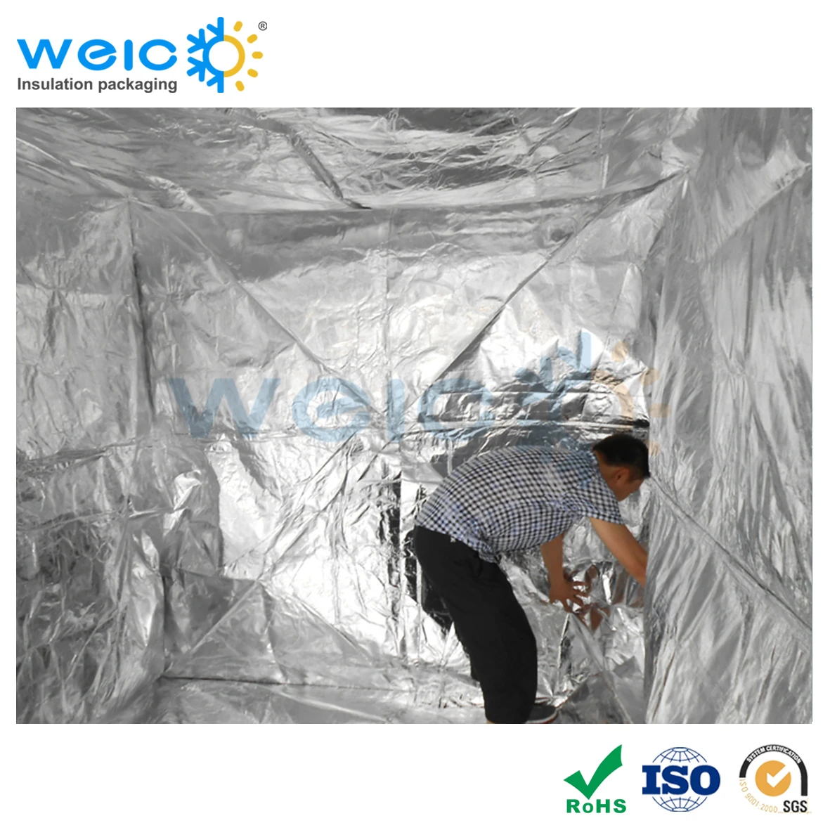 Thermal Reflective Aluminium Bulk Container Liner For Container 20ft 40ft 40hc 45hc