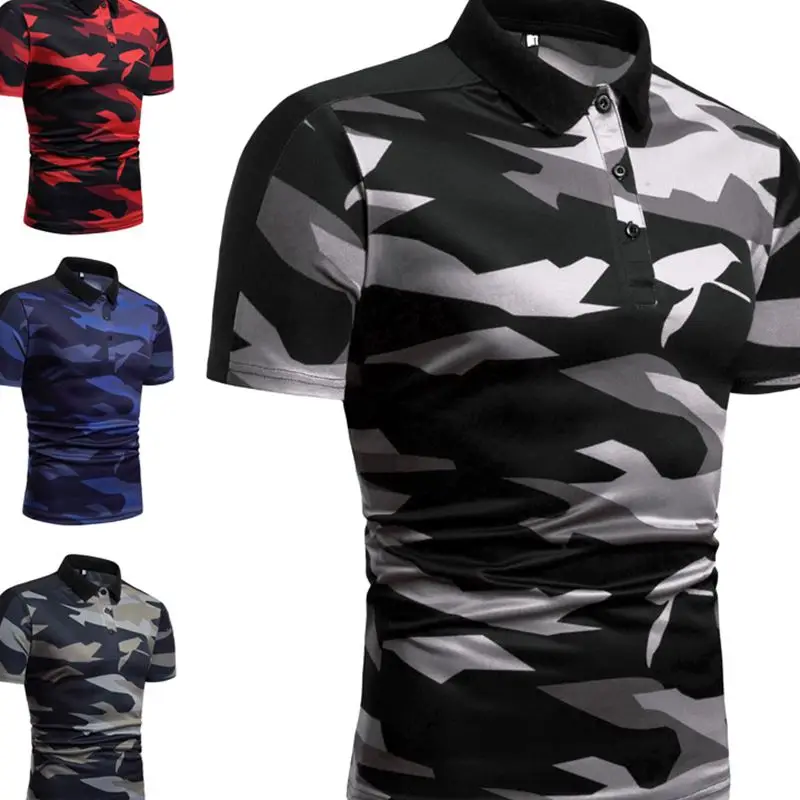 Summer New Camo Polo Design Work Wear Customized Polo Shirt For Men