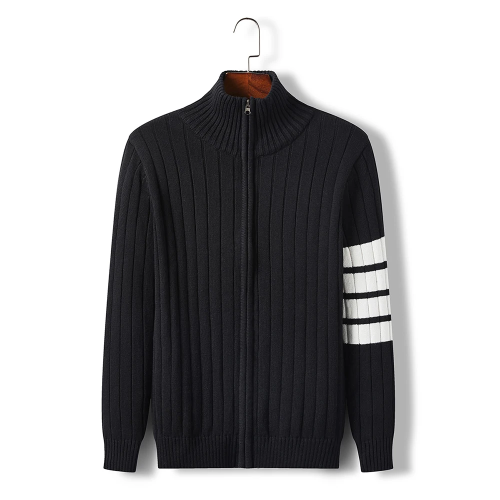 Кардиганы мужские свитера Новая трикотажная одежда кардиган на молнии Высококачественная брендовая одежда