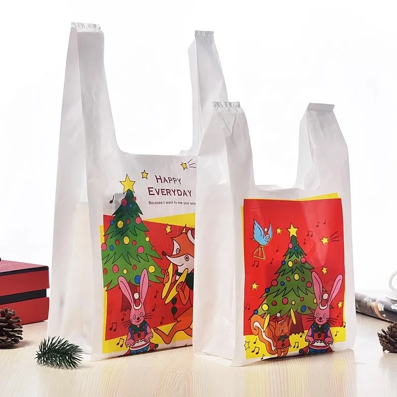 New products biodegradable T-shirt packaging plastic bag for shopping