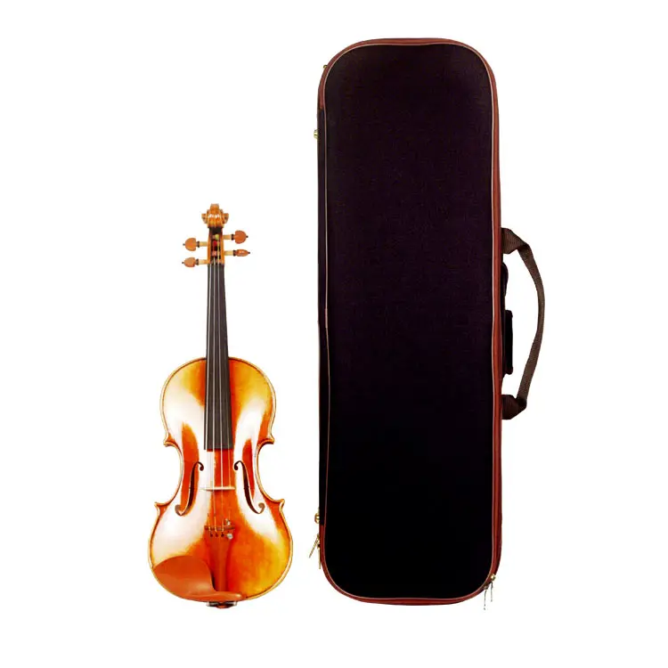 Deluxe Violin  1743 and 100% Handmade Oil Varnish with Foam Case Carbon Fiber Bow