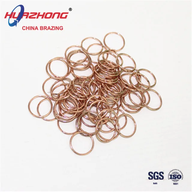 Copper Brazing Round Ring BCuP-2 Low Melting Point Copper Pipe and Copper Tube Welding Filler Metal Soldering Wire Rings