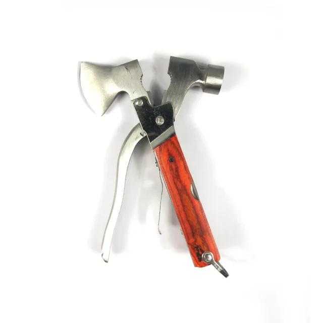 Fantasy Safety Double Headed Camp Outdoor  Inlay Handle Multitool Axe With Hammer And knife