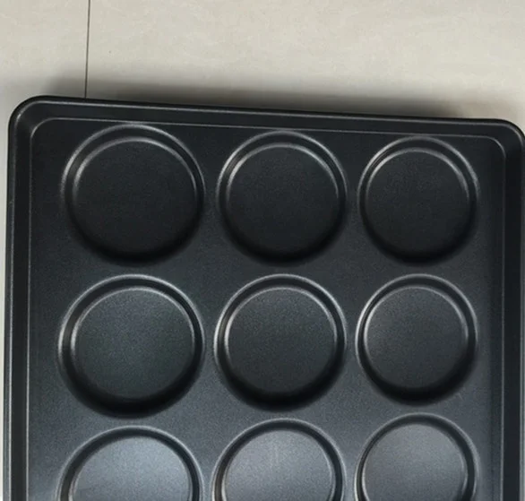 Пекарское оборудование антипригарная алюминиевая сковорода для булочек с гамбургерами 5 дюймов