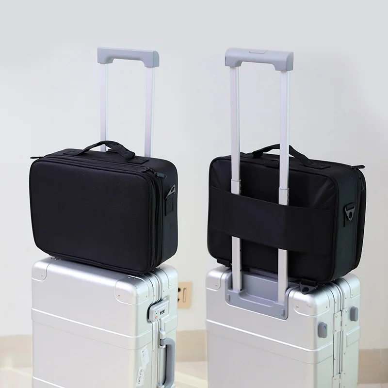
Portable Travel black makeup cosmetic case bag cosmetic bag makeup bag for professional 