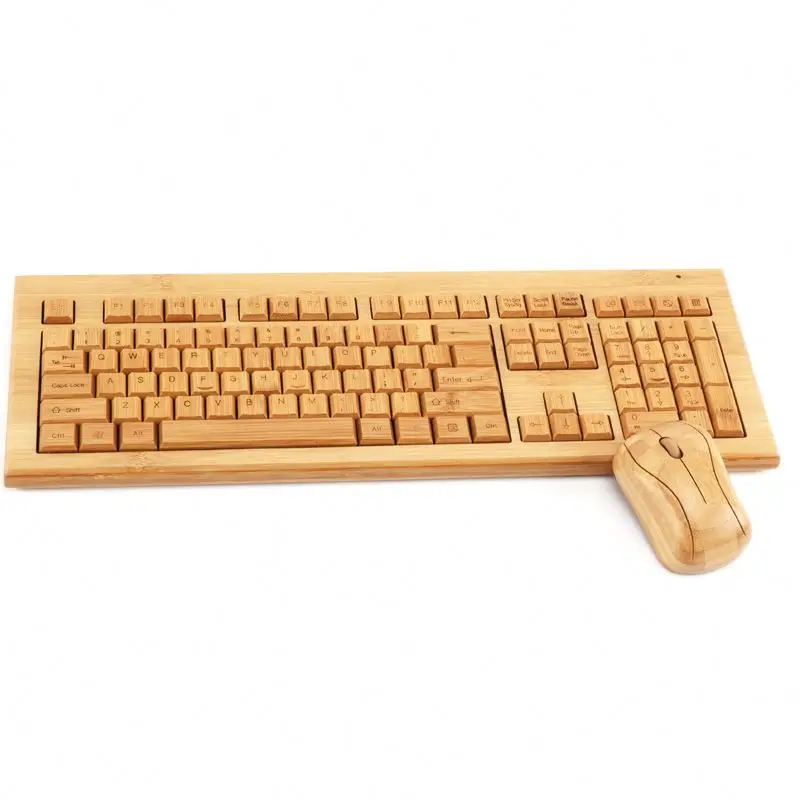 2021 новейшая Экологически чистая Беспроводная деревянная клавиатура и мышь usb 2 4 ГГц из