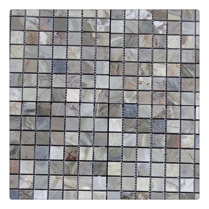 high quality mosaic square pattern mixed color bathroom tile interior background mosaic marble factory
