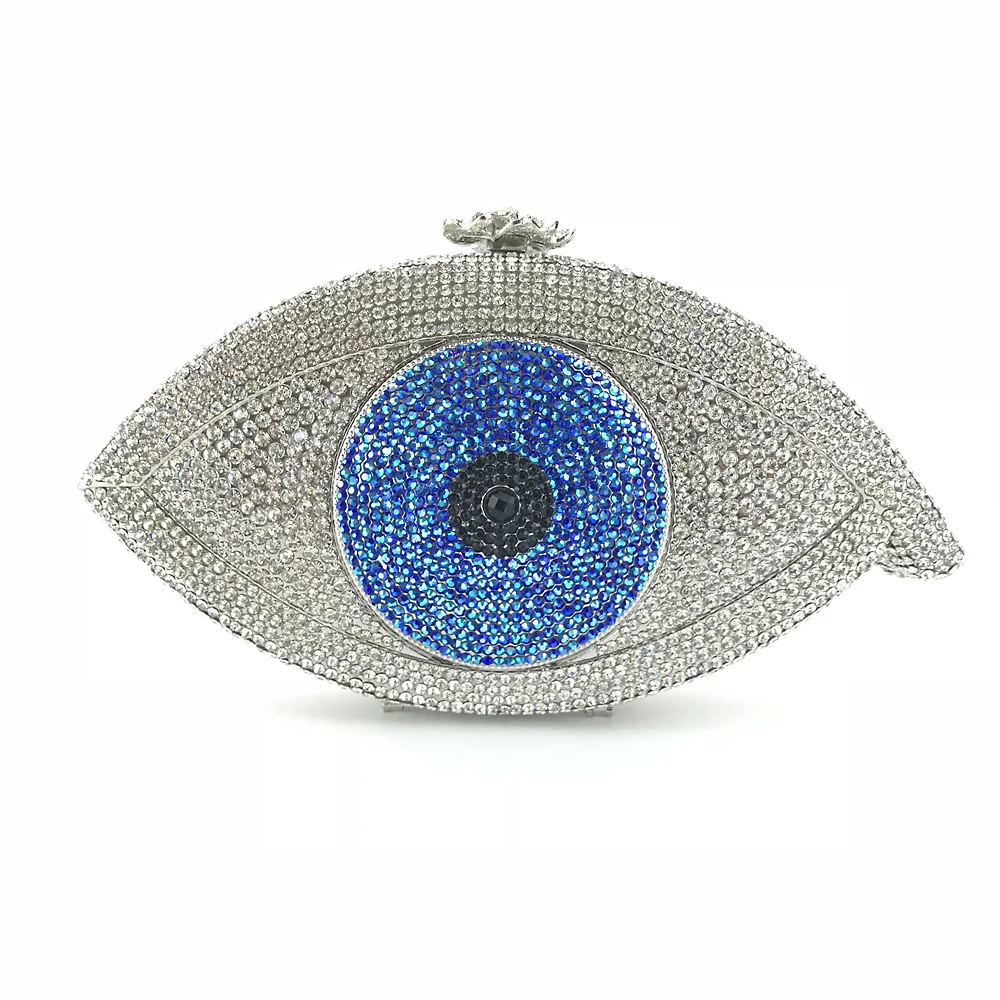 
OC3467 China supplier evening bag handmade evil eye crystal purse handbags 
