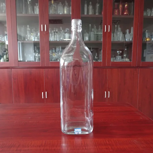 Vodka wine packaging hand blown 3 liter giant glass bottles