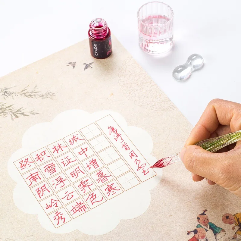 Promotional Smooth Writing Gift Crystal Glass Colourful ink Pen