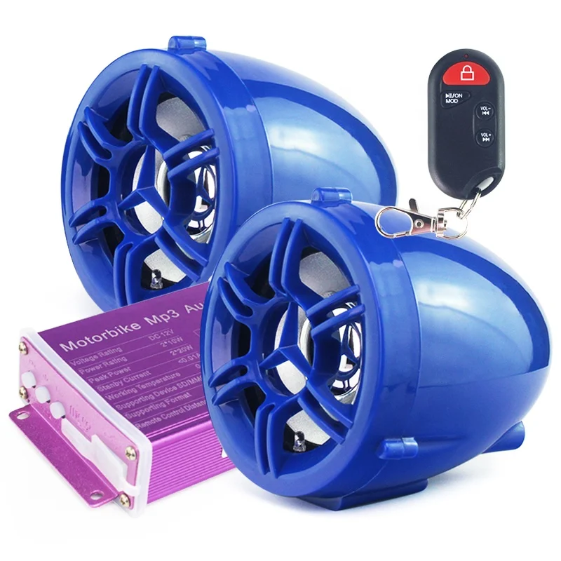 AOVEISE Public Motorcycle Audio BT USB SD MP3 Interface scooter anti-theft Alarm System MP3 Audio