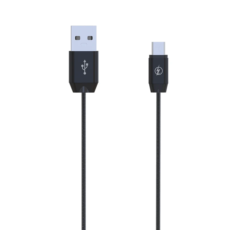 Портативный 30 см USB кабель для передачи данных Быстрая зарядка 2.4A металлический пружинный Android Samsung