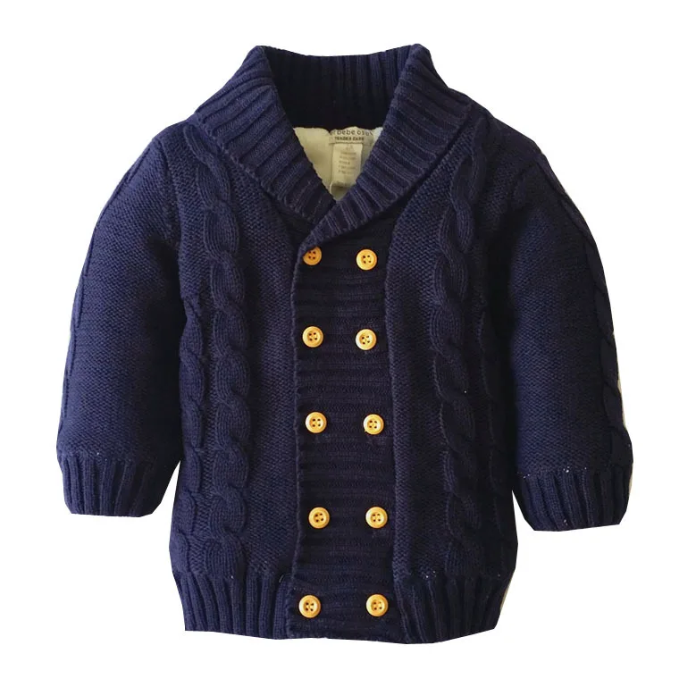 KR313 Boys and girls cotton cardigan kids sweater fashion