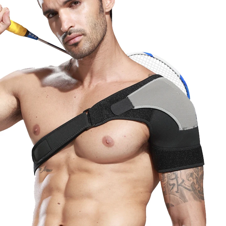 Регулируемый Неопреновый компрессионный левый и правый плечевой фиксатор для защиты от травм для мужчин и женщин