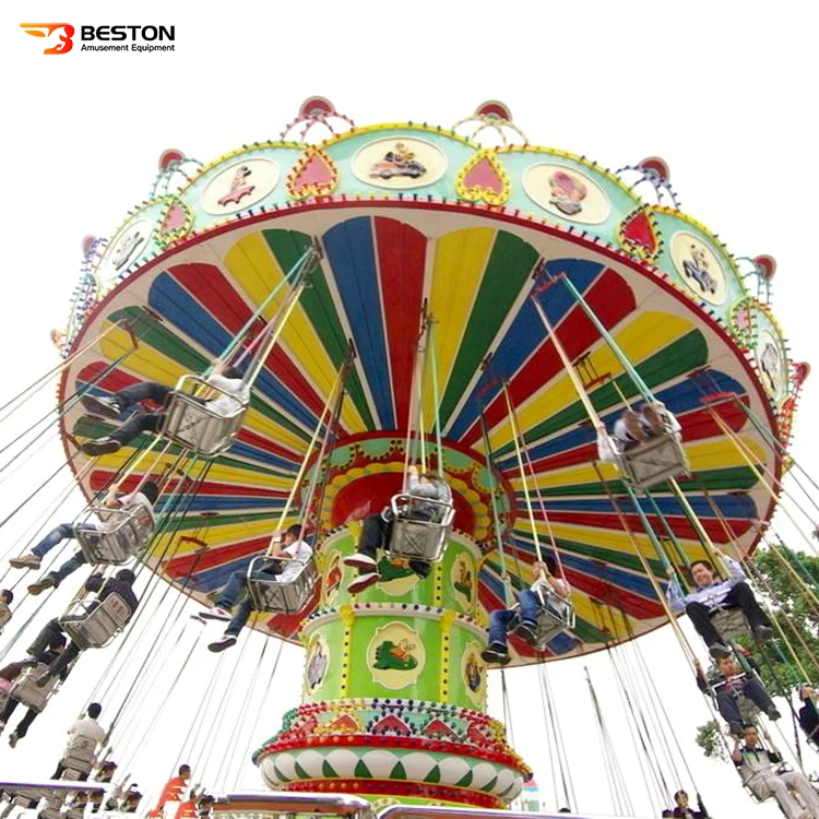 Amusement Park Ride 36 Seats Swing Flying Chair Theme Park Rides For Sale