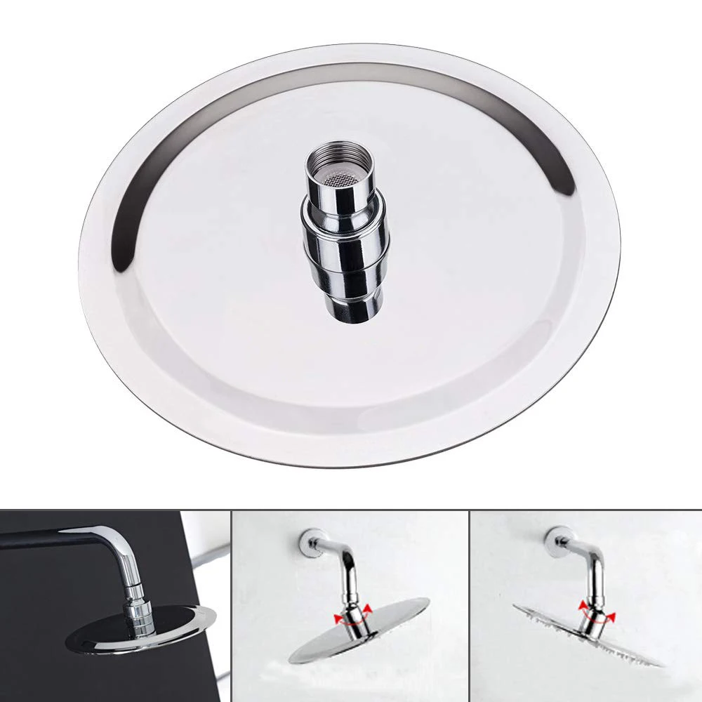HIGH PRESSURE Stainless Steel Rainfall Shower Head, 8 Inch, Ultra-Thin Pressure Boosting, Awesome Shower Experience Even At L