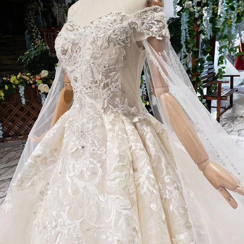 Jancember HTL404 2019  luxury  real applique lace bridal gowns fashion wedding dresses