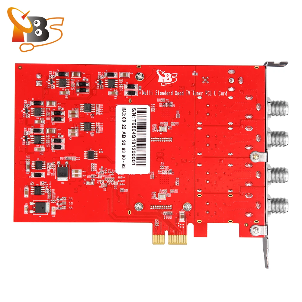 
TBS6504 Quad Tuner dvb s2 fta satellite receiver pci-e dvb-t2 tuner tv card ISDB-T DVB-C capturing card for IPTV streaming 