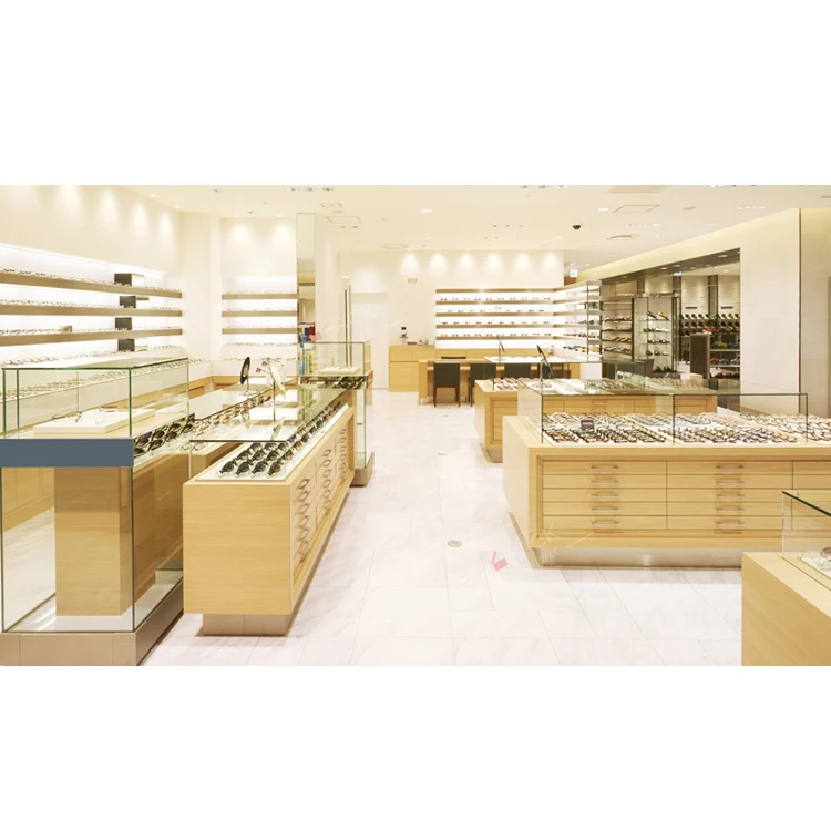 Eyeglass display showcase eyewear wall case Optical shop furniture interior