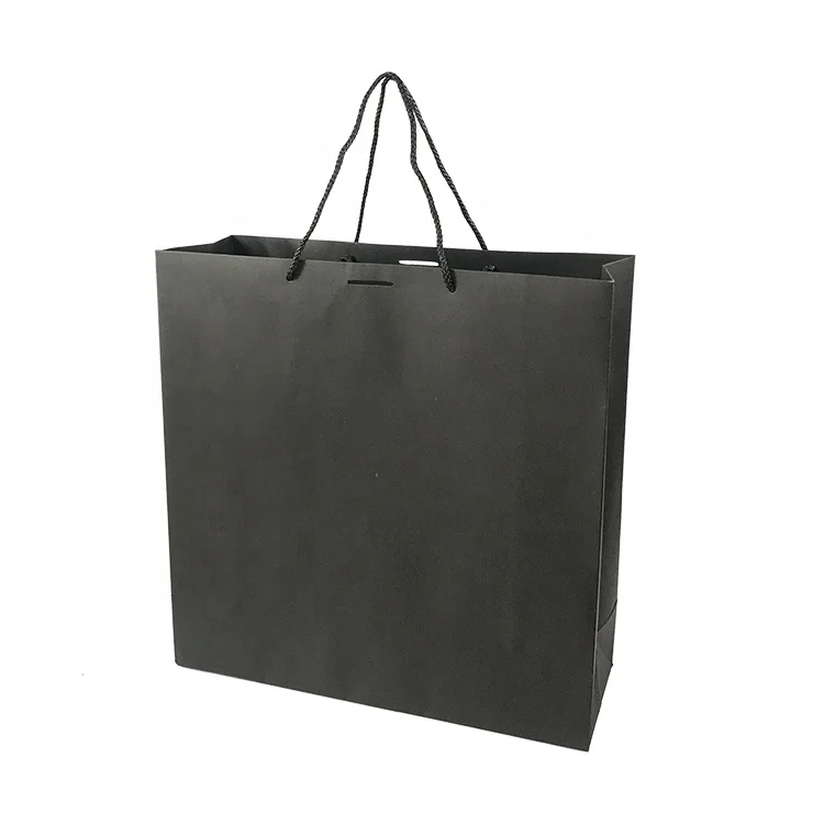 
High Quality Fancy Custom Black Printed Luxury Gift Paper Shopping Bags 
