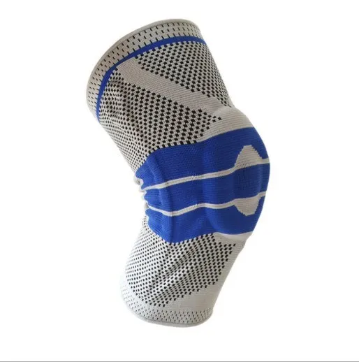 
Wholesale compression knee sleeve elastic knee pads spandex knee brace with spring silicon 