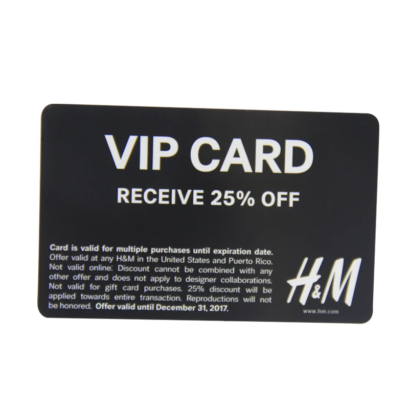 CR80 Credit Size Custom CMYK Full Color Printing Printable Plastic PVC Gift Card