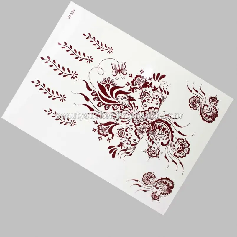 beauty sticker newest arrived hands burnt henna tattoo sticker