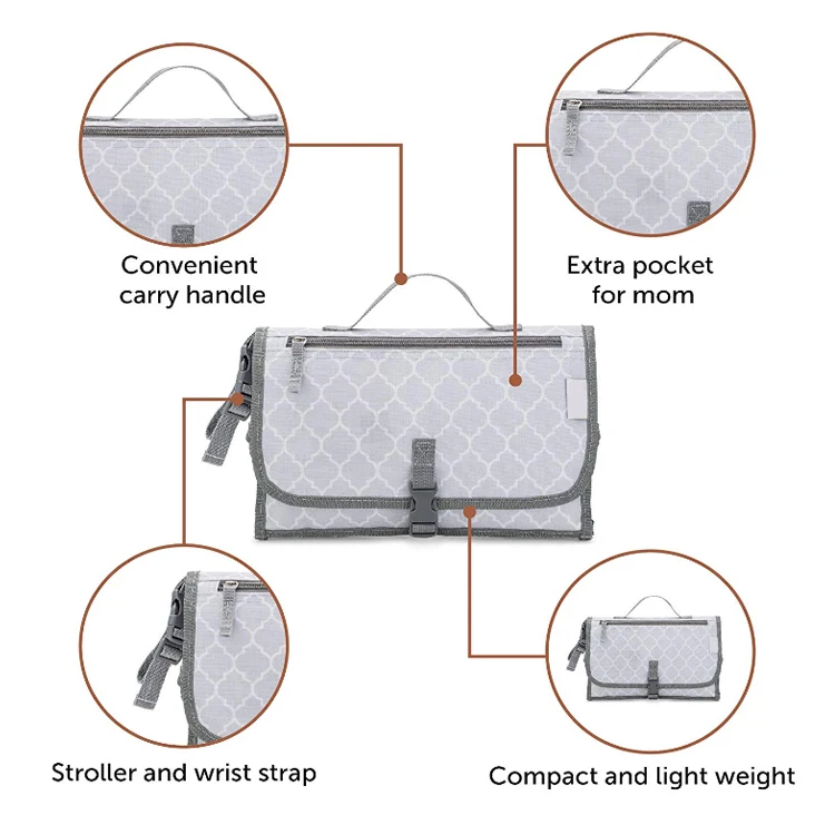 Waterproof Padded Travel Portable Baby Changing Diaper Pad Mat