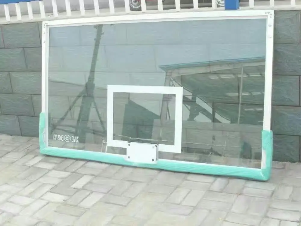 China made outdoor tempered glass basketball backboard with factory price
